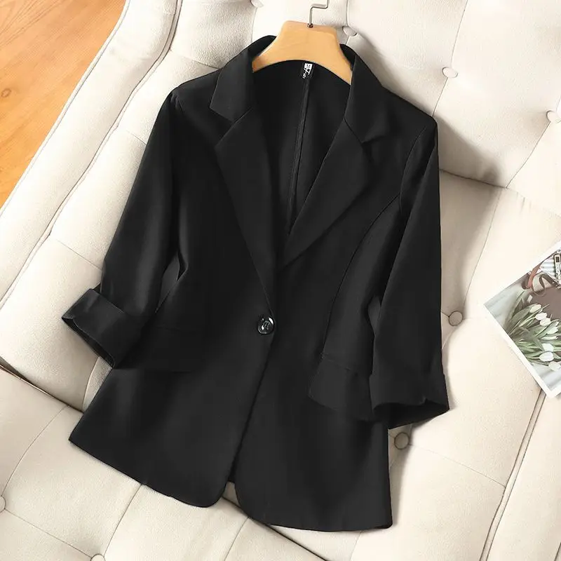 Reine Farbe weibliche schlanke kleine Anzug jacke Frauen Sommer kurze Top Mode Temperament Blazer lässig Sonnenschutz hemd z1024