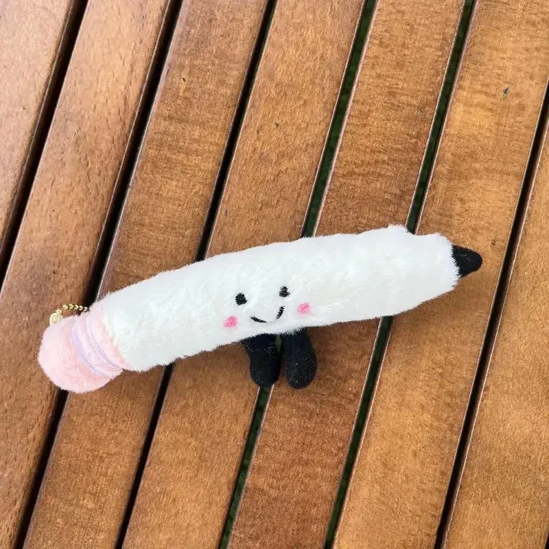 Porte-clés en peluche, gomme à crayon de dessin animé mignon, papeterie créative simulée, poupée de dessin animé, sac à dos, décor pendentif, ornement, cadeaux