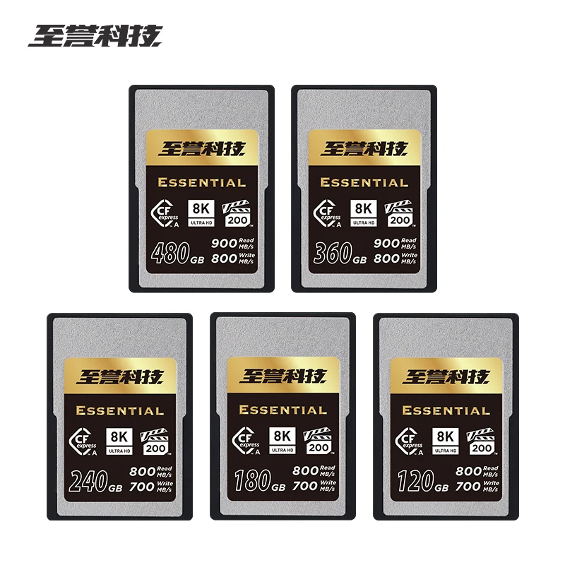 EXASCEND essential CFE-A Memory Card 8K RAW 120G 180GB 240GB 360GB 480GB CFexpress Card for Song A7M4 A7R5 A7S3 Camera CF Card