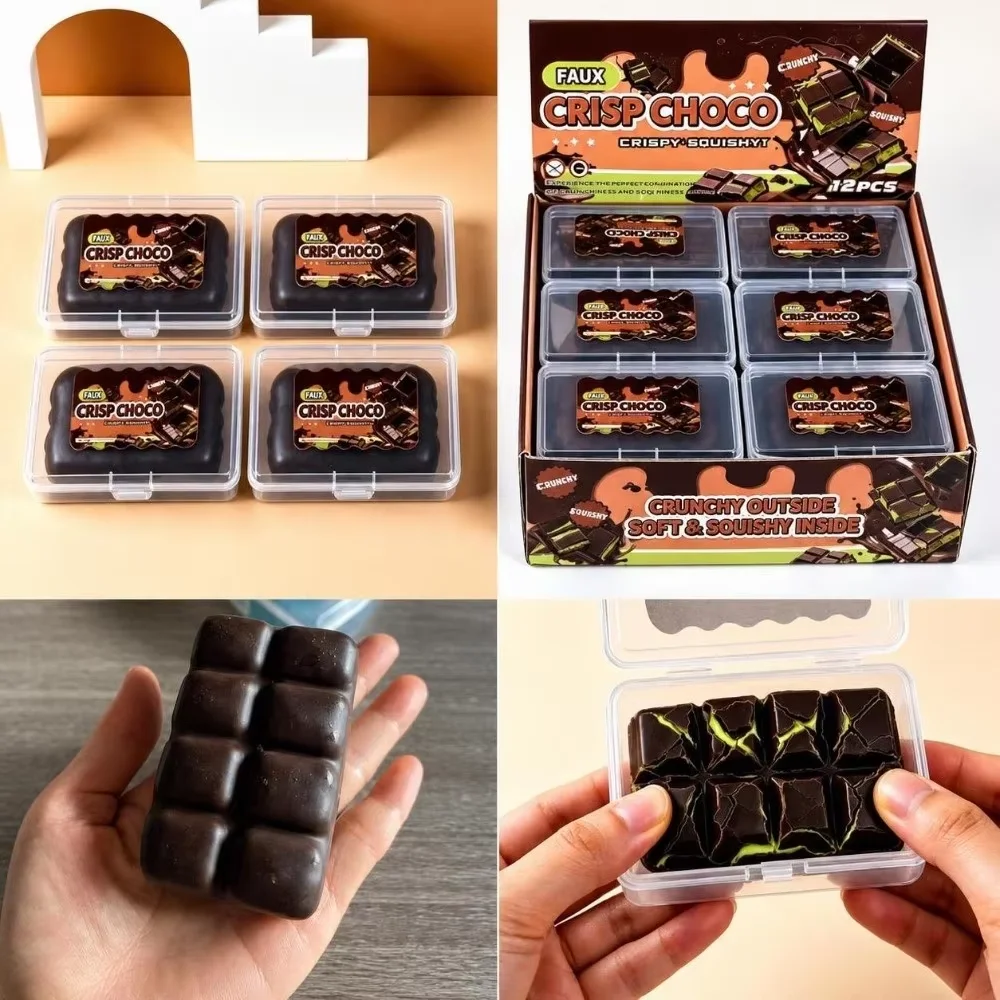Nouveau jouet à presser en cire chocolatée, forme patte de chat, beignet, boule sonore croquante, fabrication artisanale, sensation croustillante, boule de neige croquante, jouet moelleux ​ ​