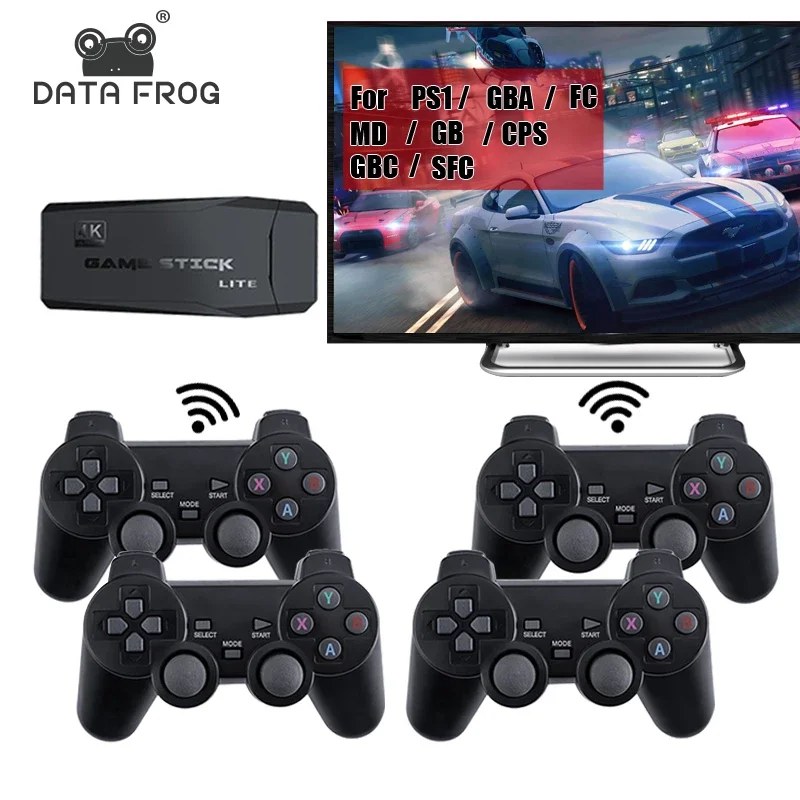 

Data Frog Y3 Lite TV Video Game Console Retro Game Stick 4K Wireless Controller for PS1/SNES/SEGA 9 Emulator Retro Console 2023