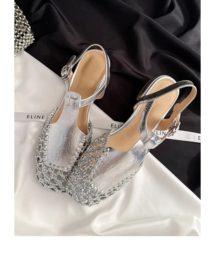 

Women's Sandals High Heels Shoes Woman Slingback Summer 2025 New Trend Chunky Slippers Beach Comfort Pumps Dress Sandalias