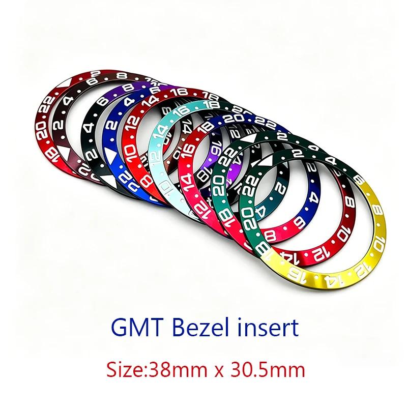 

Fashion 38mm High Quality Sloped Metal Watch Bezel Insert Ring Inner Diameter 30.5mm Fit GMT Men Watch Case Replace Repair Parts