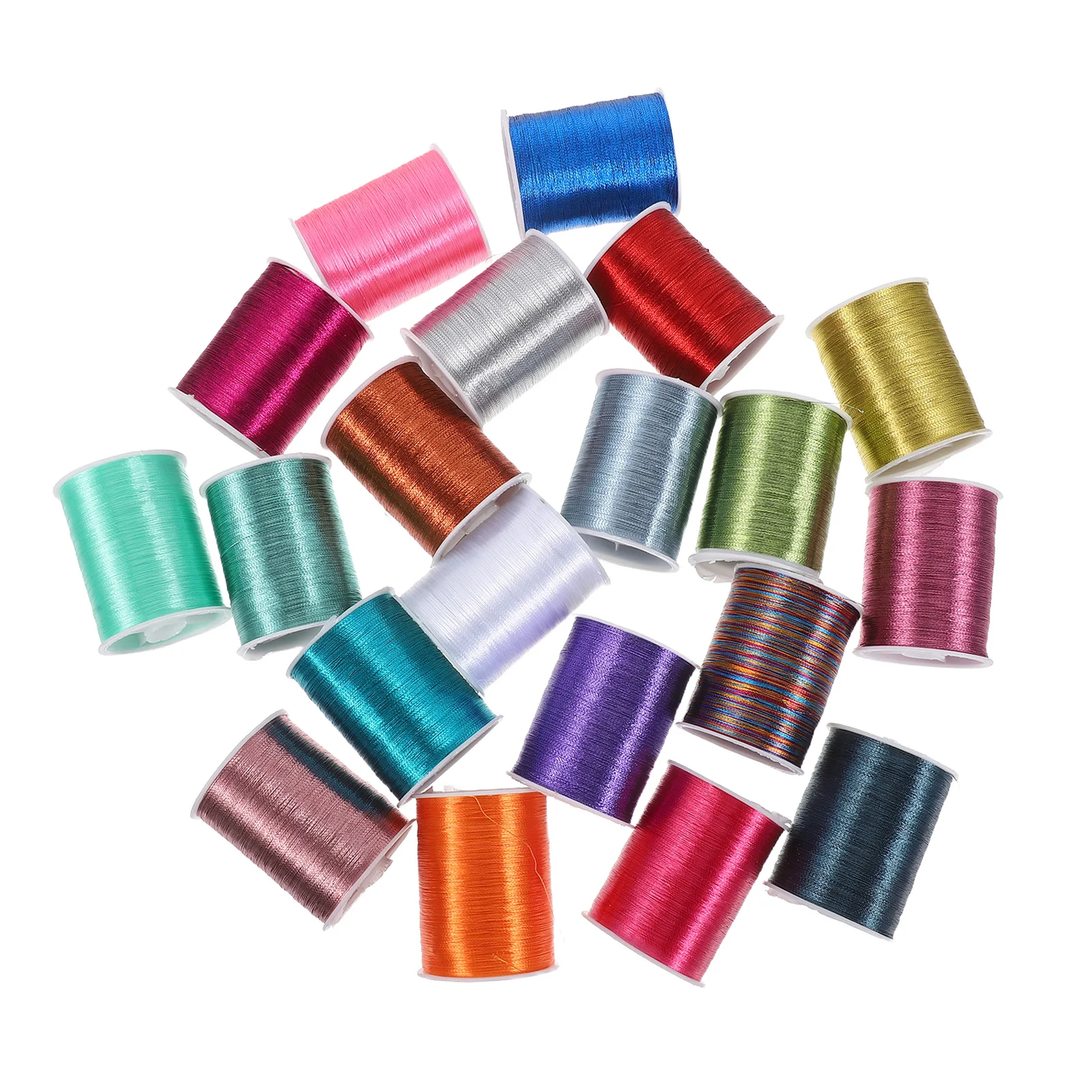 

Tofficu Metallic Glitter Polyester Embroidery Thread Set for Cross Quilting Crochet Needlework Crafts Sewing Floss