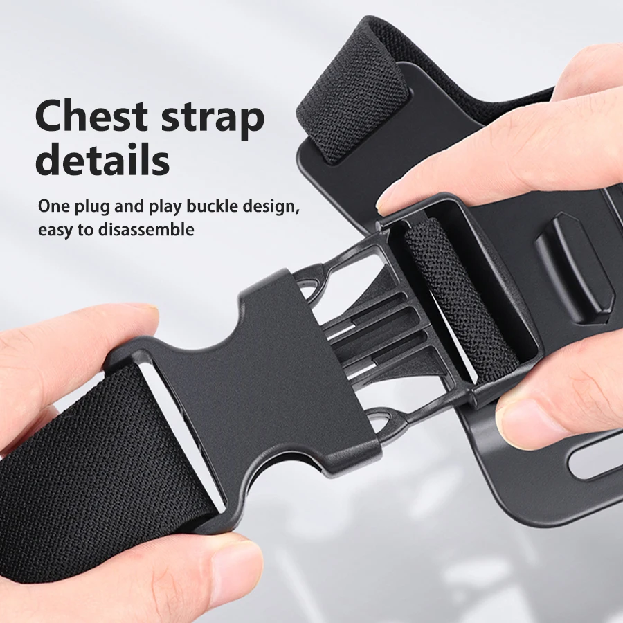 Chest Strap Kit Accessories, Mount Belt with Phone Holder, Chest Strap for Gopro Hero Action Camera Smartphone insta360 iPhone