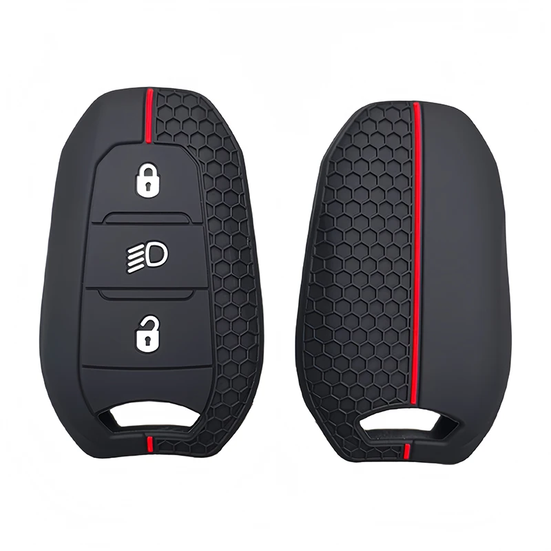 Silicone Key Cover Key Case Car Keychain Fob For Peugeot 3008 307 308 207 208 407 508 206 2008 301 5008 For Citroen C2 C3 C4 C5