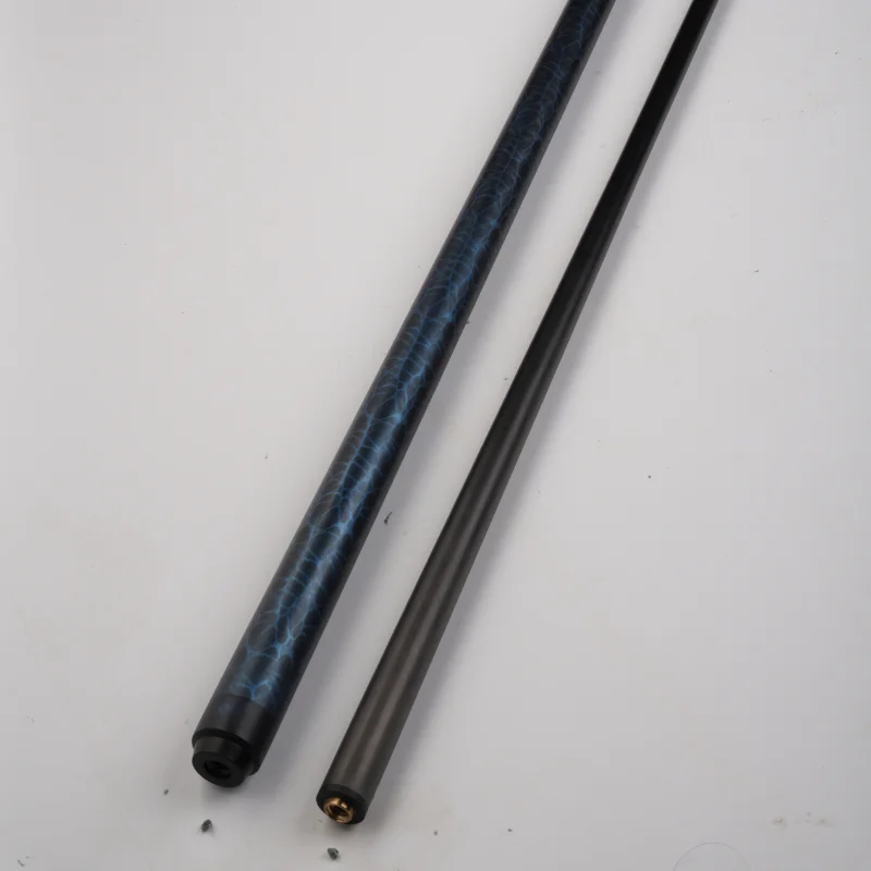 Premium OEM/ODM 2-piece carbon fiber break cue, low deflection with printed grip.