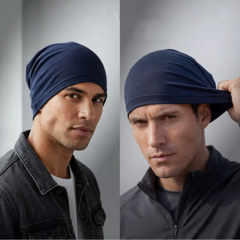 Cycling Breathable Stretch Beanie Skull Hat Unisex Sports Running Hiking Absorb Sweat Headwrap Turban Hat Under Helmet Liner Cap