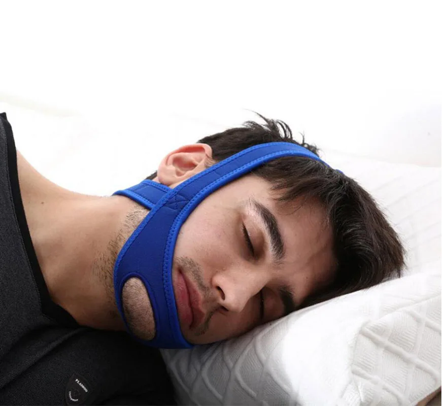 Adjustable New Neoprene Anti Snoring Strap Stop Snoring Chin Strap Snoring Mouth Guard Snoring Treatment Snore Relieve for Sleep