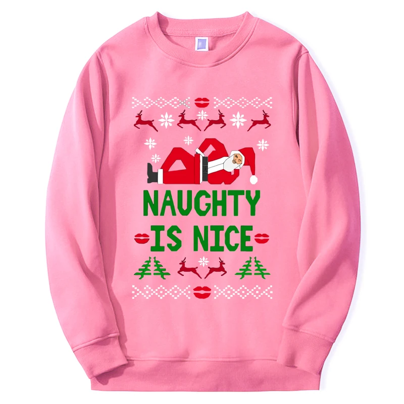 

Christmas hoodies Naughty Santa Sweatshirts Hip Hop Casual Crewneck Clothes Sudaderas Sportswear Long Sleeve Man Top Streetwear