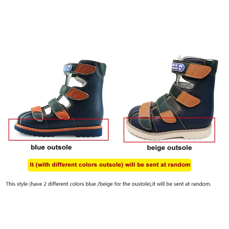 Ortoluckland Children Sandals Baby Leather Orthopedic Shoes Kids Boy Girls Fashion High Top Tiptoeing Clubfoot Toddler Footwear