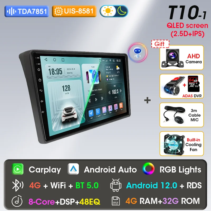 Carplay Voor Fiat Ducato Peugeot Boxer Citroen Jumper 2 2006-2022 Android Auto Radio Multimedia Speler Navi GPS DVD Head Unit