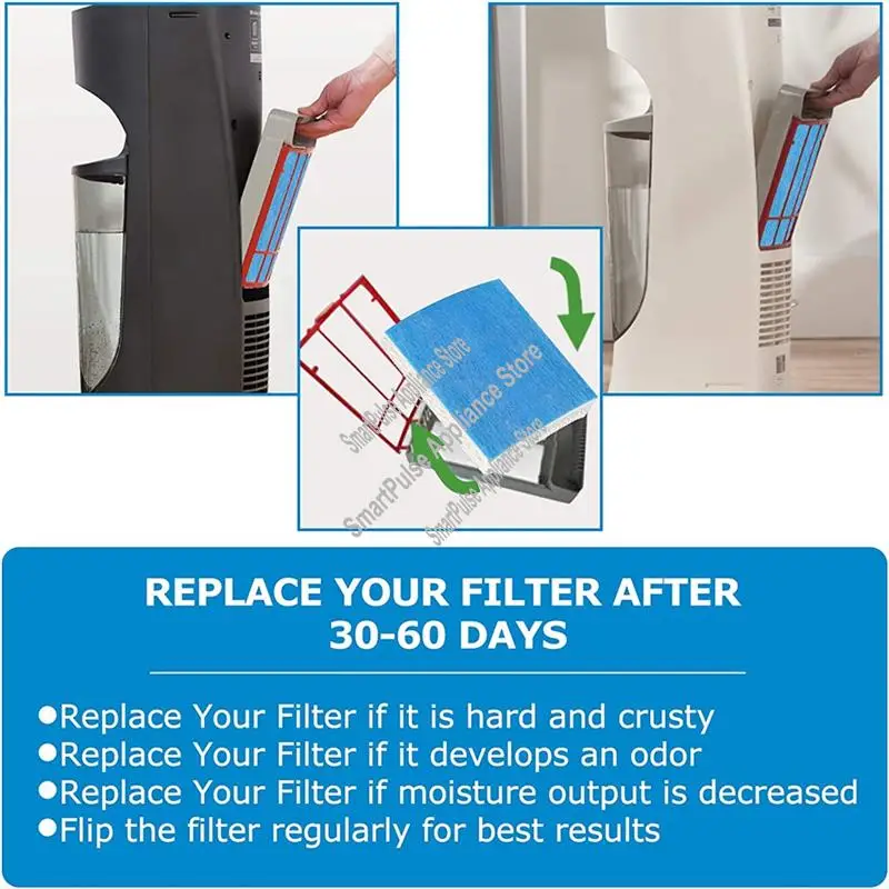 8 عبوات من فتائل مرطب HFT600 Fil-TER لملحقات أجزاء HEV615، HEV620