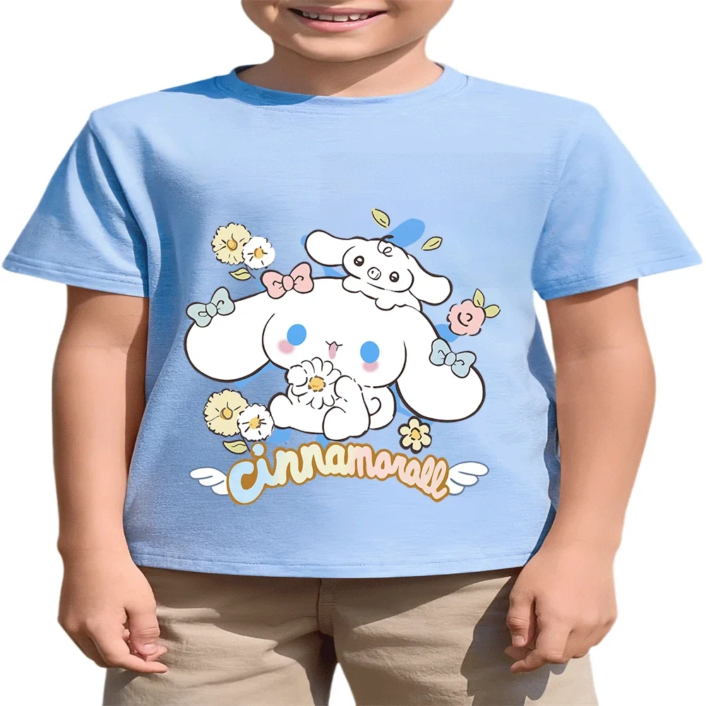Cinnamon Fashion Kids Cotton T-Shirt Boys Girls Summer Cart…