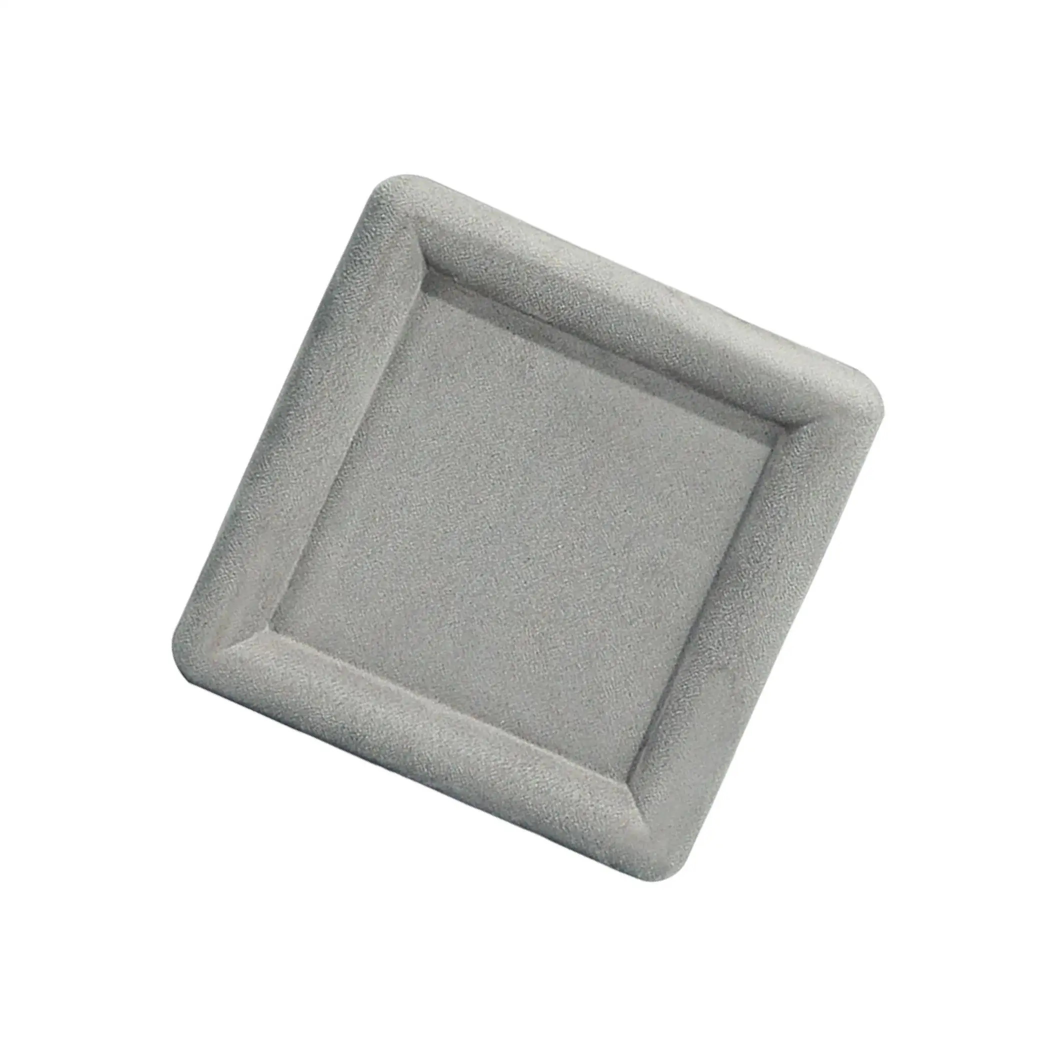 

Fashion Velvet Square Jewerlry Tray Glasses Holder for Home Stores Closet Gray S