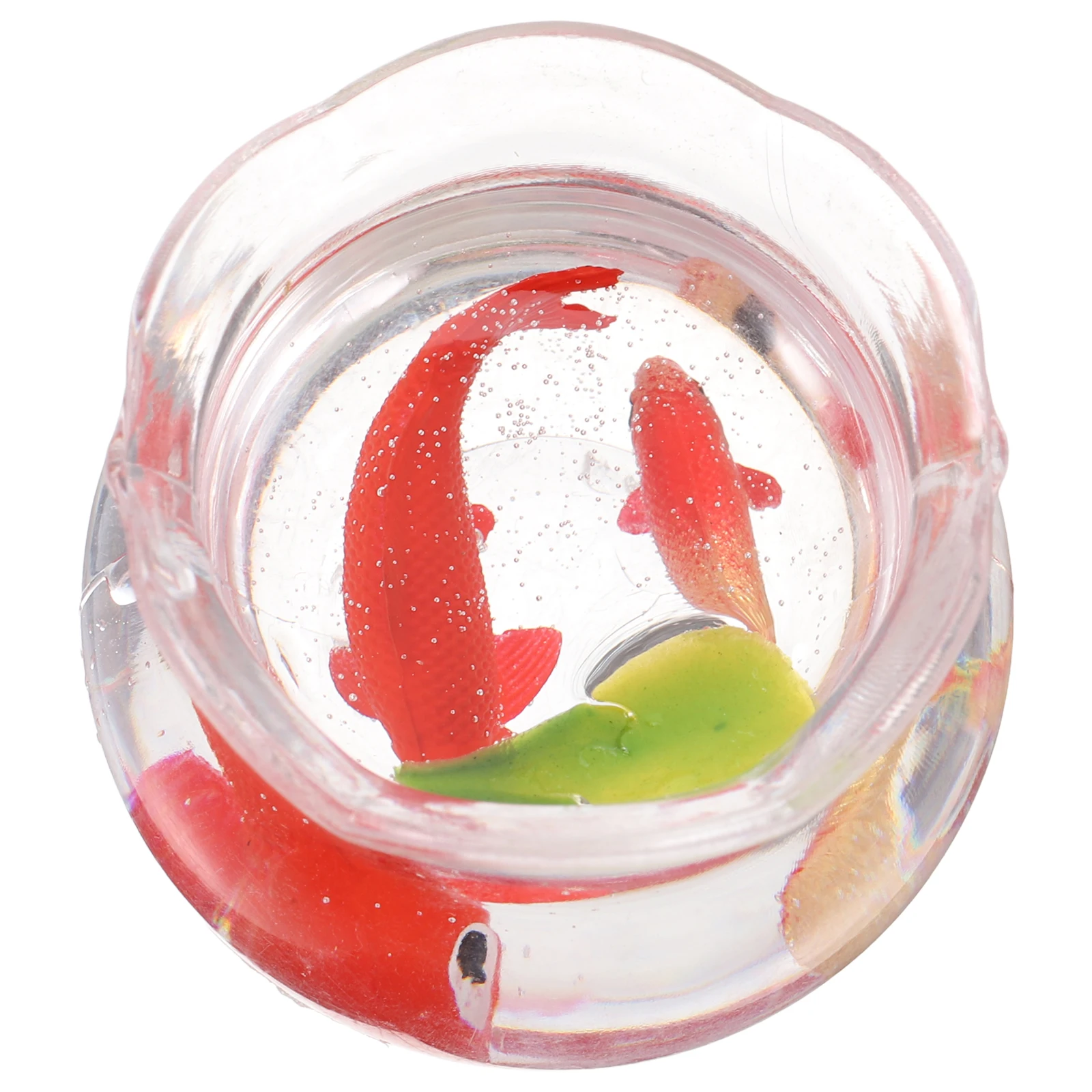 

Charming Mini Koi Fish Tank Dollhouse Miniatures Accessories Meticulously Crafted Realistic Appearance Micro Scene Decoration