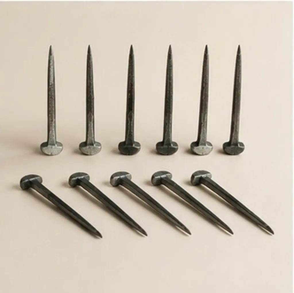 50Pcs Replaceable Horseshoe Nails Premium Iron Material Excellent Durability Secure Fit for Horse Shoes Small Sturdy Hoof Nail