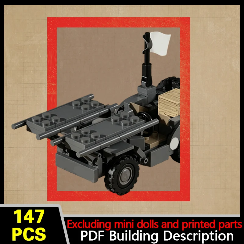1/4 Ton 4X4 Ambulance Truck Model MOC Building Bricks War Equipment Modular Technology Gifts Holiday Assemble Children Toys Suit