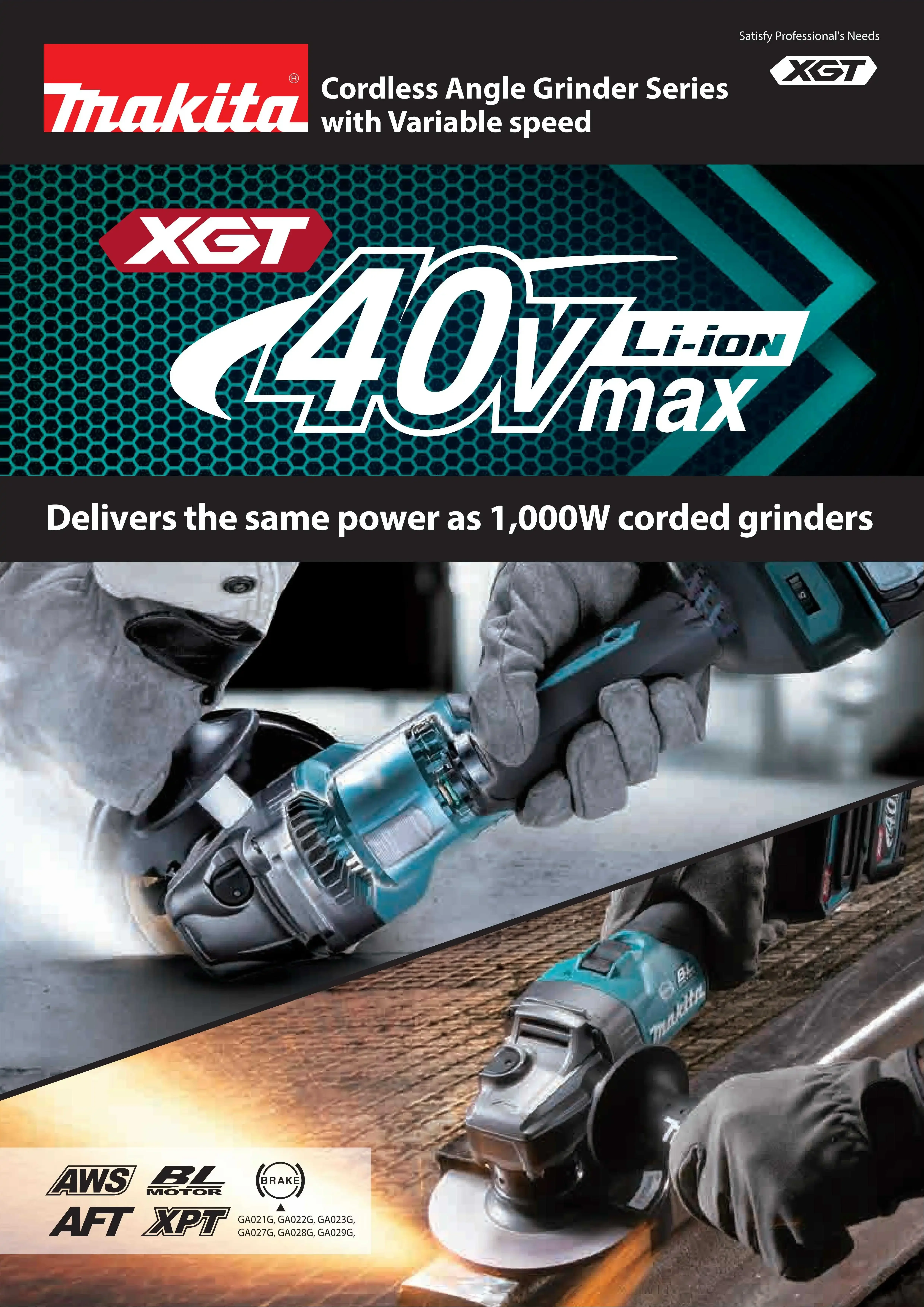 Makita GA023GZ XGT Brushless Cordless 125mm (5\