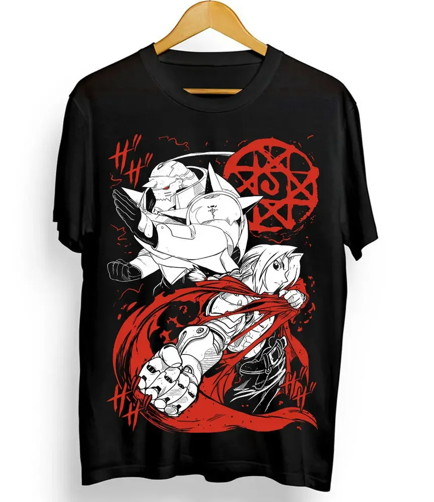 Fullmetal Alchemist T-Shirt Brotherhood Alphonse Elric Black Shirt Tee All Size