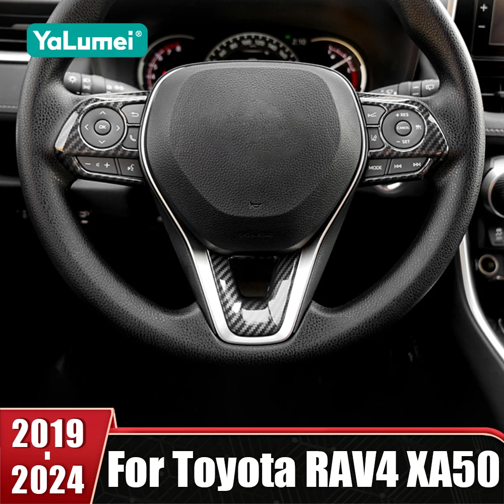 

Декоративная рамка на руль, накладка на панель, наклейки для Toyota RAV4 XA50 Corolla 2019 2020 2021 2022 2023, автомобильные аксессуары