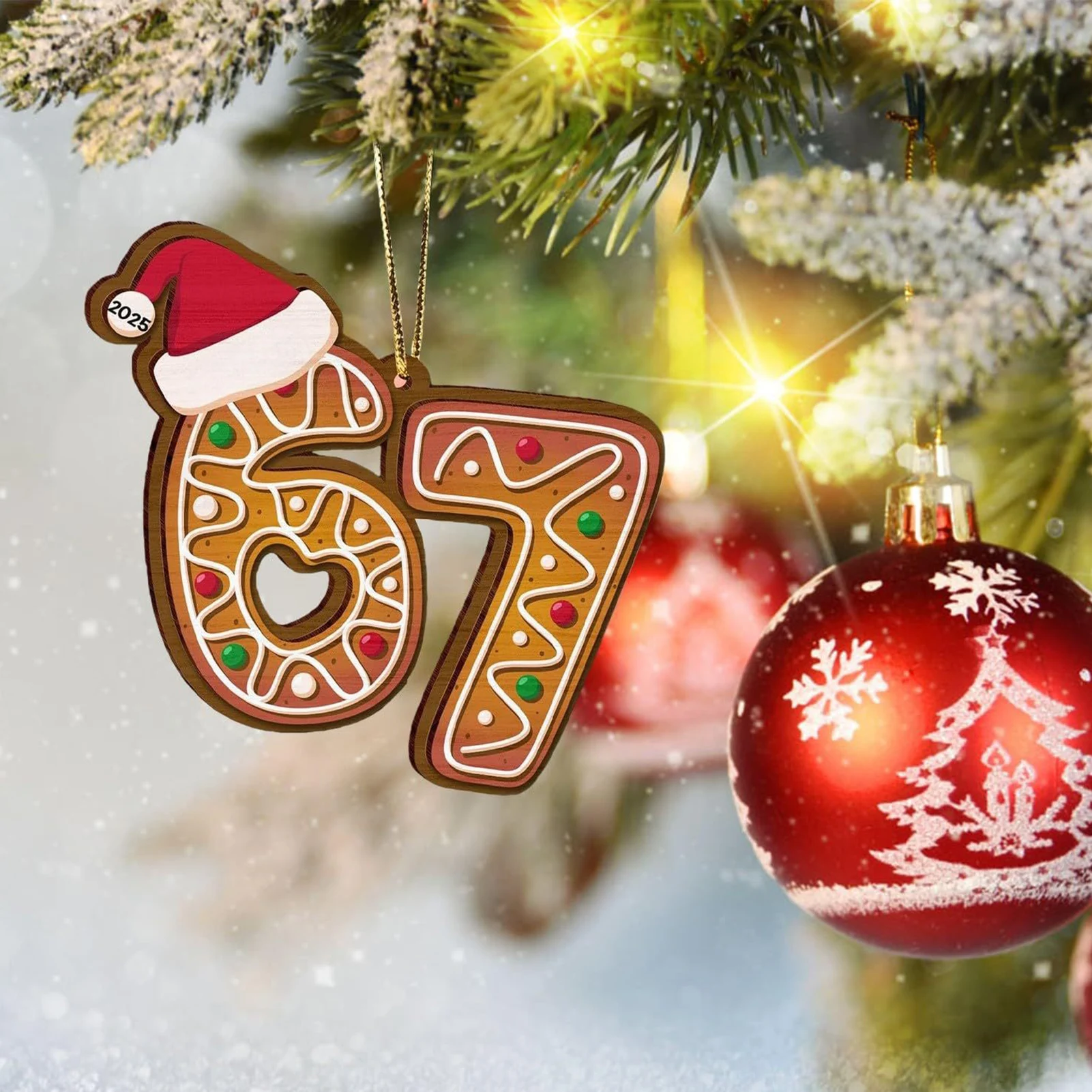 عيد الميلاد 67 نموذج زخرفة ديكور معلق عطلة الديكور لشجرة عيد الميلاد نافذة عرض الحفلات DF #1