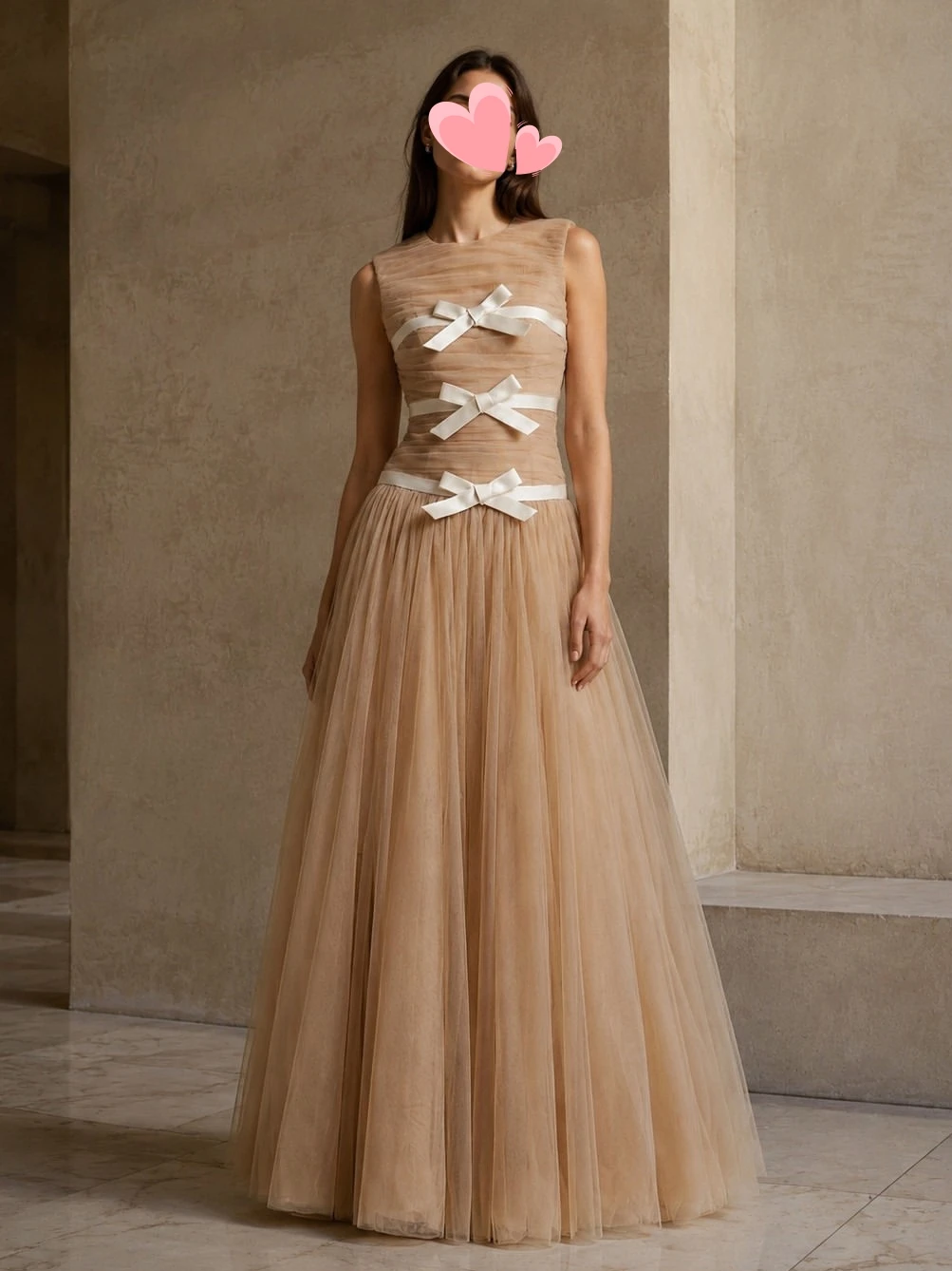 Oisslec Dress Elegant Vintage Sweet Champagne Bow A-Line New Summer Customize Formal Occasion Prom Dress Evening Party Gowns