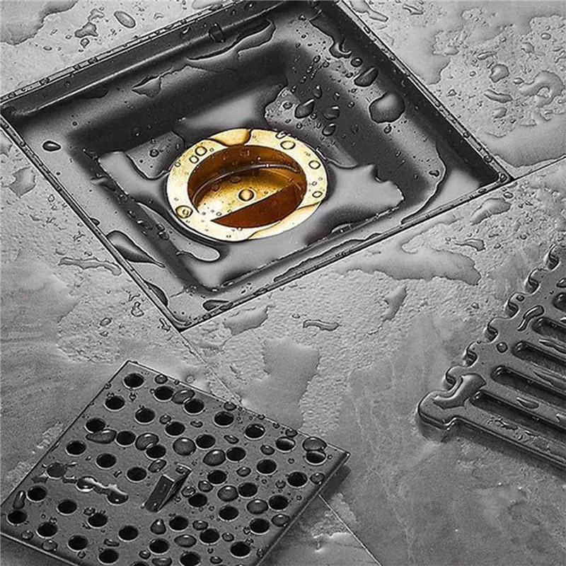 Floor Drain Core Floor Drain Odor Proof Core 2 Pcs Floor Drain Backflow Preventer, All Brass Thickened Anti-Backflow Sewer Core