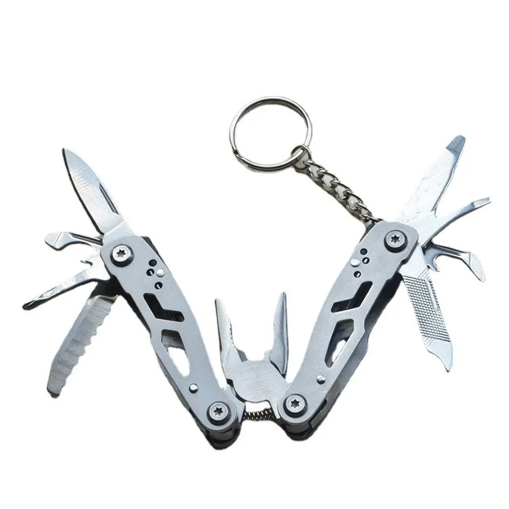 Multifunctionele Outdoor Roestvrijstalen Zakmestangen Opvouwbare Mini Draagbare Compacte Multi-Purpose Survival Rescue Tool