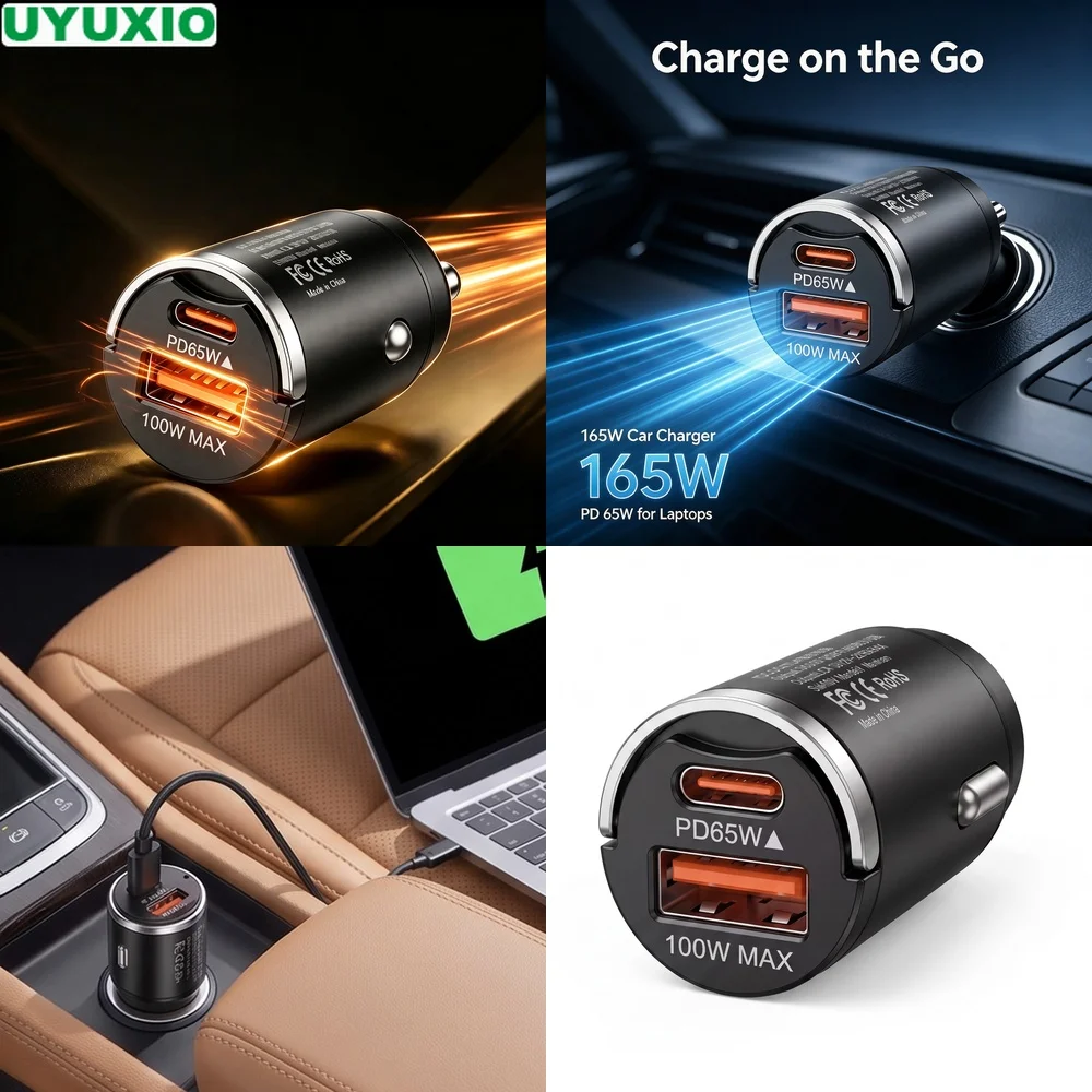 carregador-de-viagem-para-carro-de-165w-com-pd-65w-usb-c-e-100w-usb-a-para-carregar-smartphones-tablets-e-laptops-design-de-encaixe-flush-em-liga-de-zinco