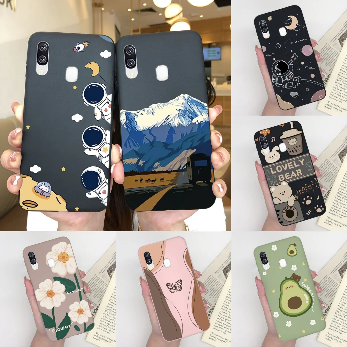 Case For Samsung A40 Lovely Bear Matte Silicone Soft Back Cover For Galaxy A40 SM-A405F Funda Shockproof Bumper Coque Capa Shell