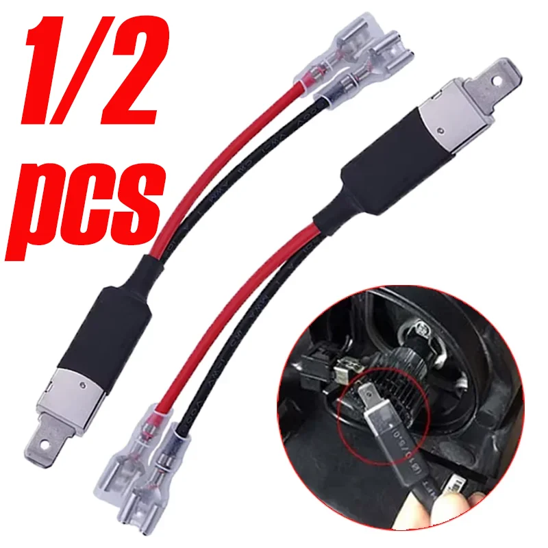1/2Pcs H1 Replacement Single Converter Wiring Connector Cable Conversion Adapter Holder for HID Headlight Bulb Accessories