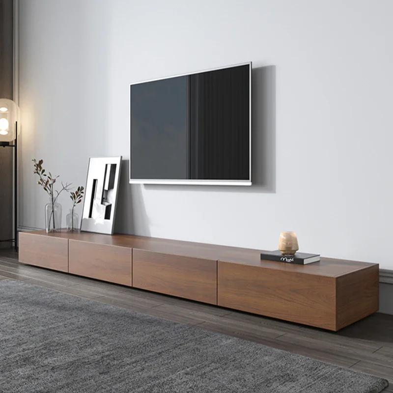 Modern Nordic Tv Table Center Italian Bedroom Pedestal Simple Solid Wood Luxury Tv Cabinet Monitor Meuble Tv Suspendu Furniture