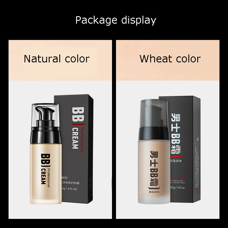 2 Stuks Volledige Dekking Facial Concealer Langdurige Make-Up Foundation Waterdicht Mannen BB Vloeibare Foundation Cosmetica BB Cream voor mij