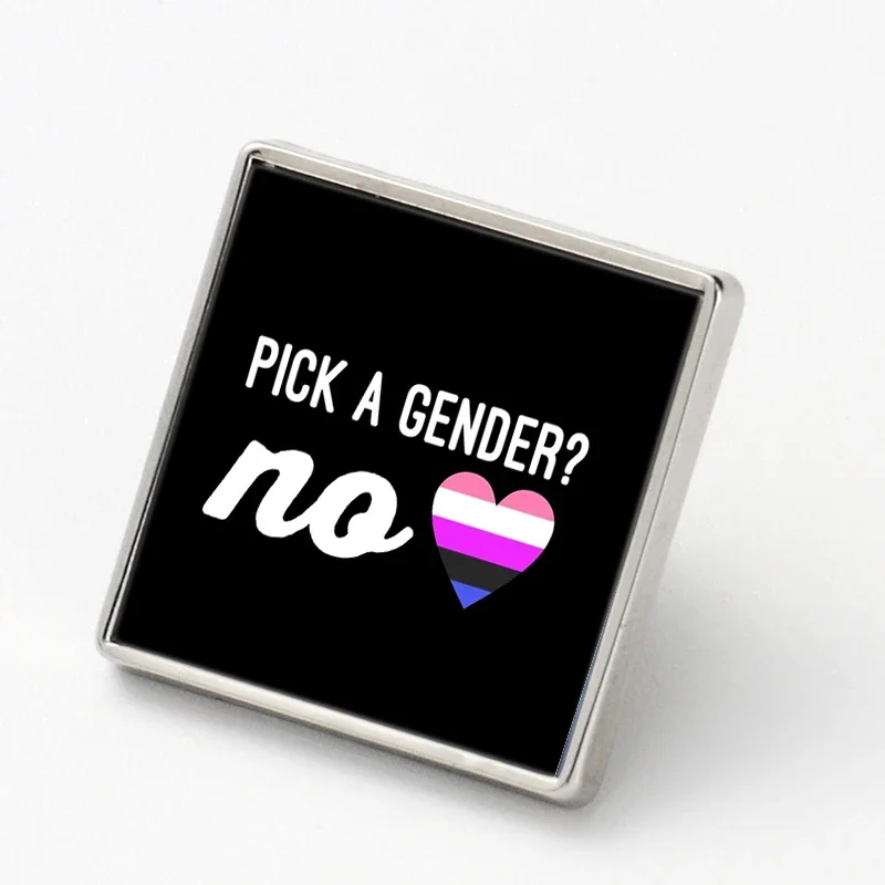 Pick A Gender Genderfluid Flag Nal Brooches Pin Jewelry Accessory Customize Brooch Fashion Lapel Badges