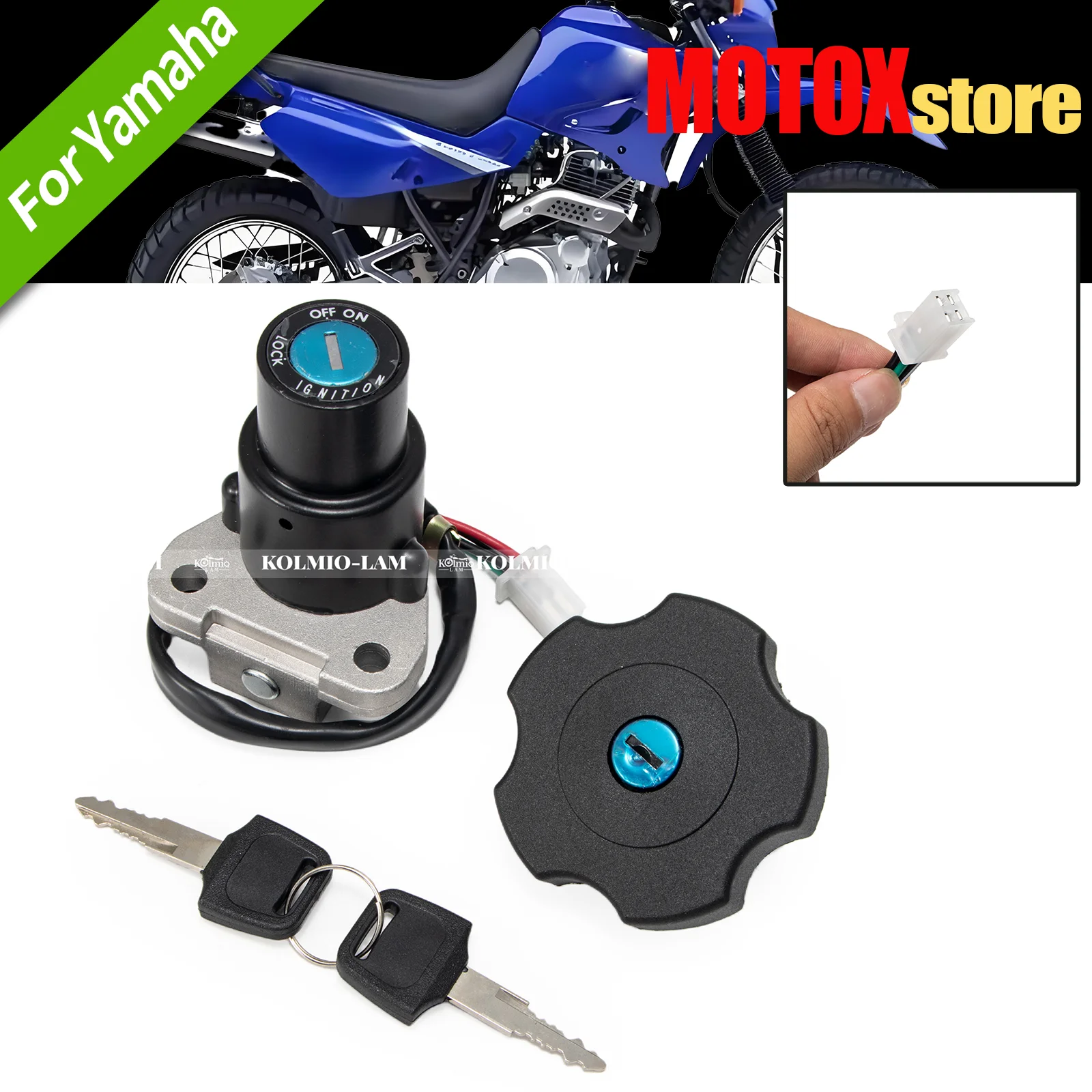 Apto para yamaha xt600 tw200 dt200 xt225 xt 660 225 tw dt 200 tampa do tanque de combustível de ignição da motocicleta conjunto bloqueio do assento