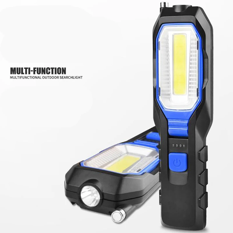 Luz de trabajo LED portátil, linterna COB de 4 modos con gancho magnético y colgante, luz de inundación de 90 grados, para reparación de automóviles