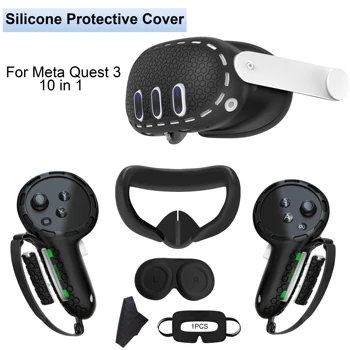10-in-1 Soft Silicone Controller Case for Meta Quest 3 /3S Headset Grip Protector with…