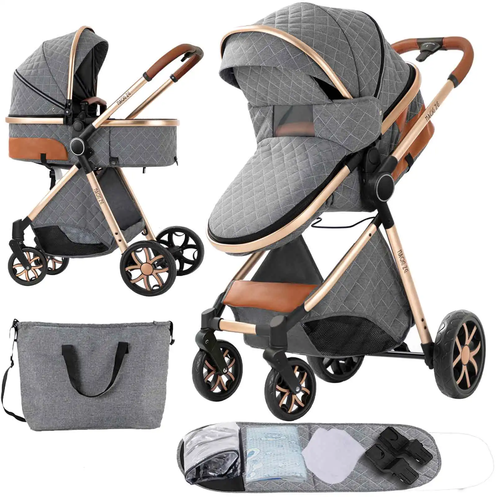 

Baby Car 2 In 1 Baby Stroller Baby Accessories Four Wheel Strollers Baby Pram Lightweight Cart Portable Mother-Kid Baby Walker