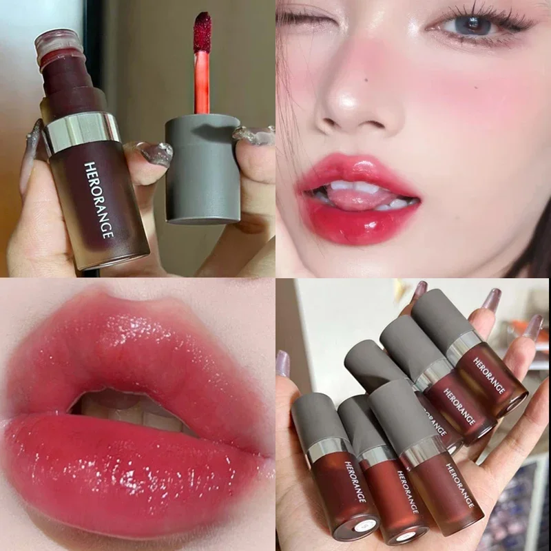 Waterproof Transparent Jelly Lip Gloss Sexy Long Lasting Non-stick Cup Nude Red Liquid Lipstick Make-up for Women Korea Cosmetic