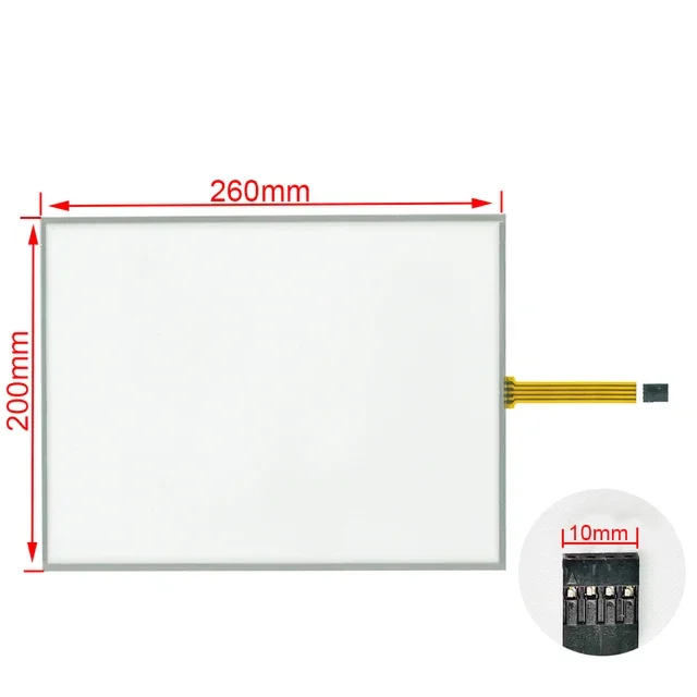 New 12.1 Inch 4:3 4 Wire Resistive Touch Screen Panel for Machines Industrial Medical Equipment 260*200 260mm*200mm Touch Panel