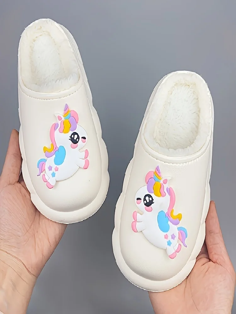 Casa invernale per ragazzi e ragazze, scarpe per bambini simpatici cartoni animati, ciabatte per bambini