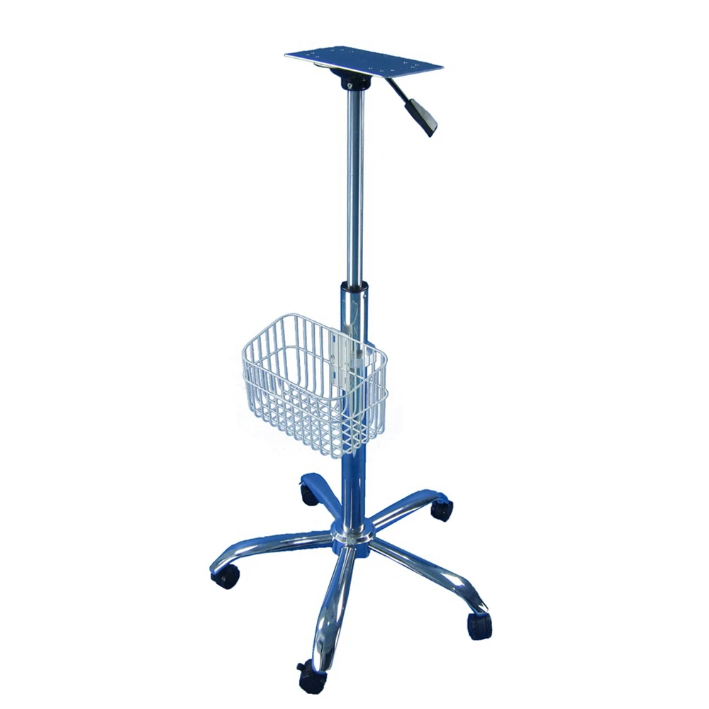 

Cheap hospital Hospital Medical good quality Stainless Steel Height adjustable Monitor gas lifter Trolleys Factory Direct supply