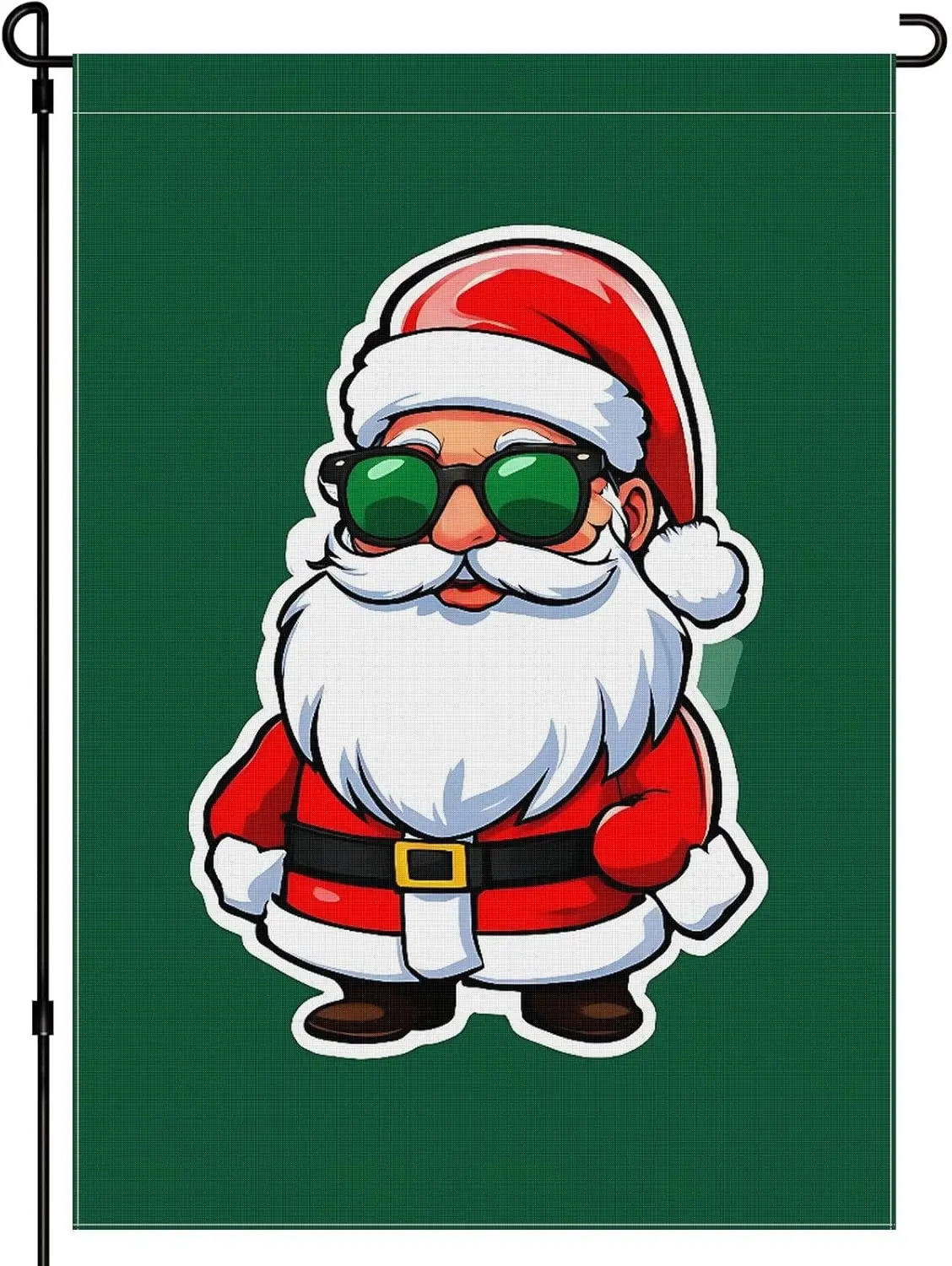 Christmas Outdoor Garden Flag Comic Style Cartoon Garden Flag for Outdoor 28x40inch Christmas Character Cute Santa Claus Camping