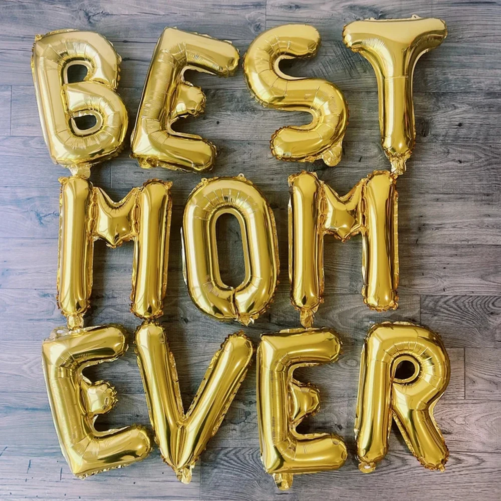 

1 Набор, 16 дюймов, гелиевые шары с надписью «Best Mom Ever»