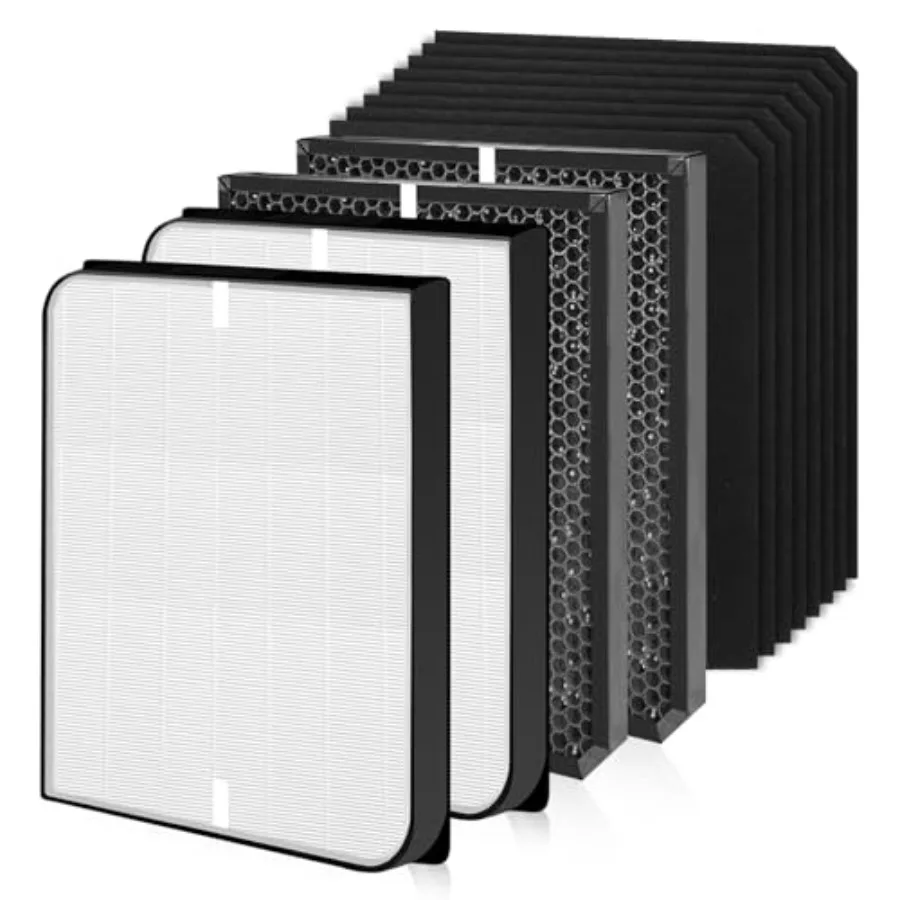 

Replacement Filtration Compatible with AirDoctor AD3500, AD3000 Air Purifiers, Included 2 Pcs Premium Filtration, 2 Pcs Carbon