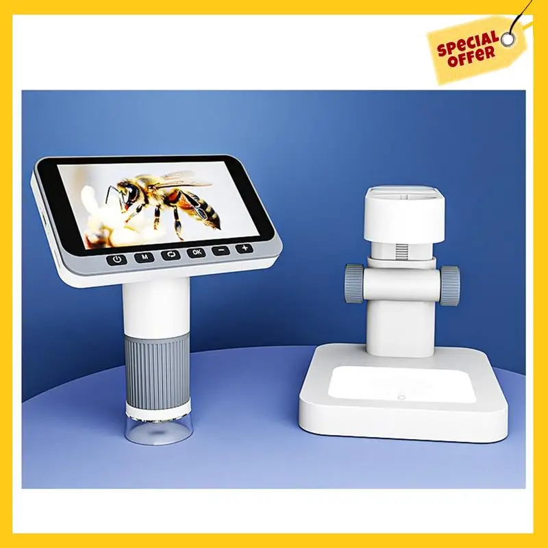 مجهر ABDE-Electron بشاشة 4.5 بوصة IPS محمول عالي الدقة لإصلاح الهاتف المحمول تركيز يدوي 1080P تكبير 1000X