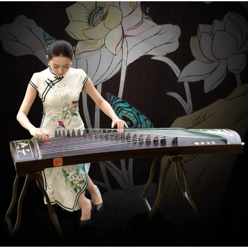 Guzheng, coming out of the water hibiscus, professionally playing the Guzheng level 10 test instrument
