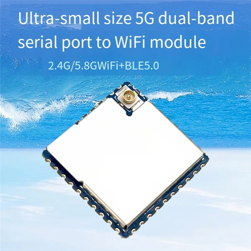 Leading-Bluetooth Module Serial To Wifi Module RM58N 5G Dual-Band Low-Power Bluetooth 2 In 1 Wireless Transmission Module