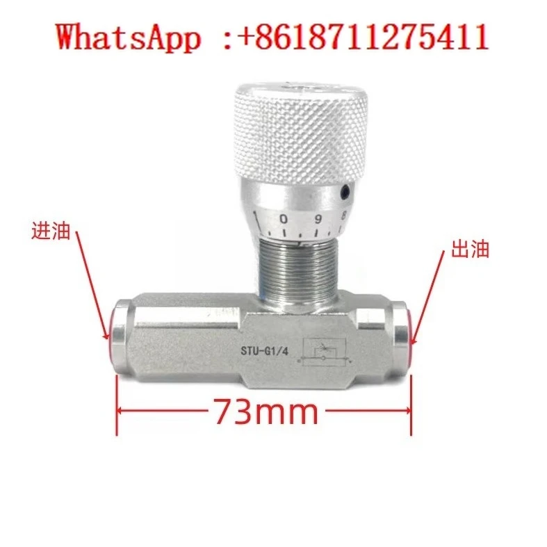 

Tube type throttle valve STB-G3/4 STU-G3/8 1/2 1/4 single and bidirectional flow control speed regulating valve high pressure